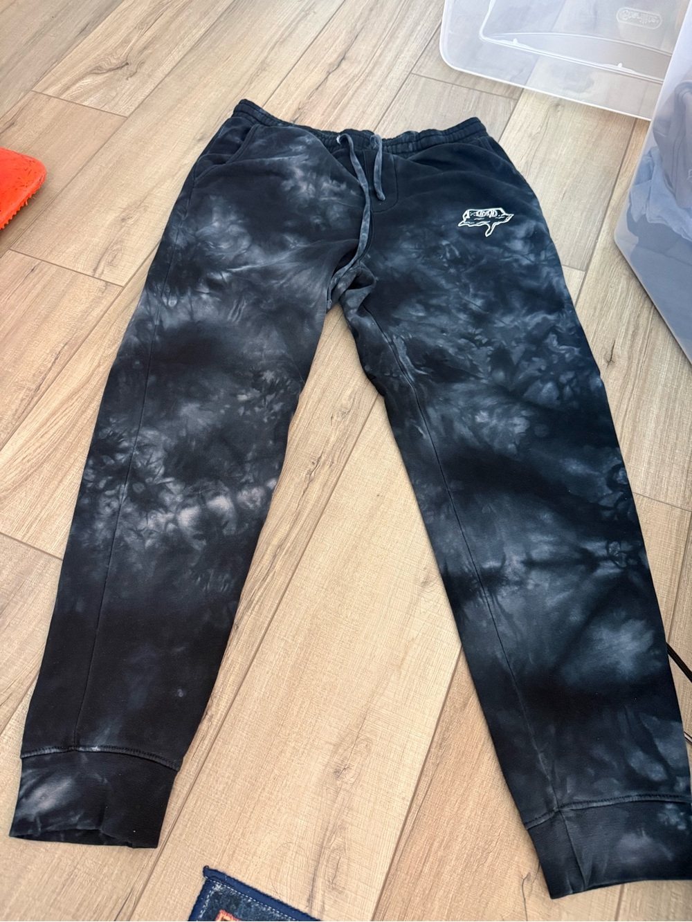 Kids Black Tie-Dye Jogger Sweatpants